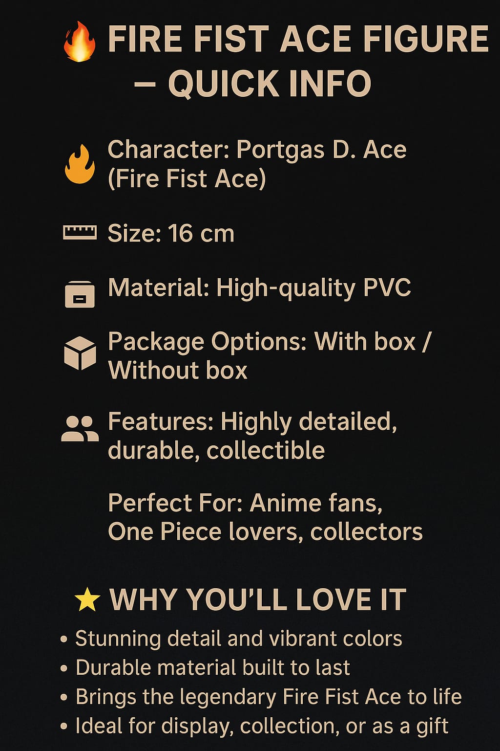 One Piece Action Figure Fire Fist Ace